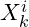 X_k^i